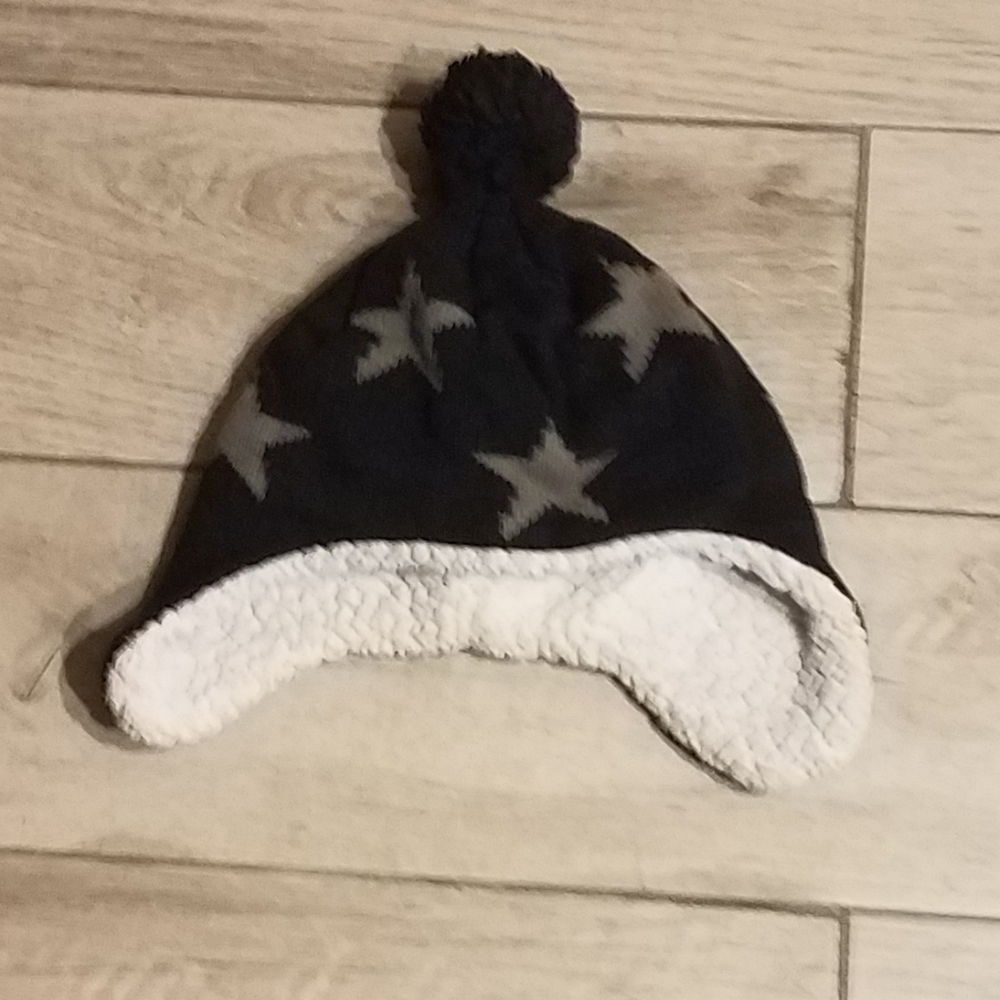 🦔Toddler star print pompom hat☀️